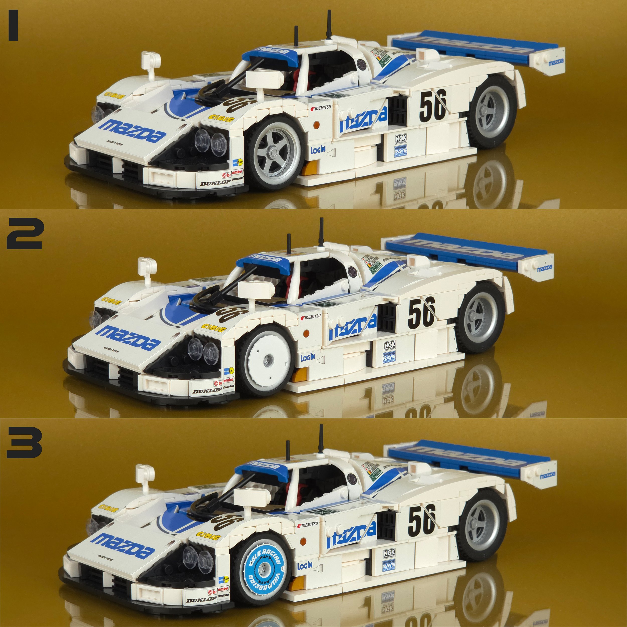 Mazda 787B (white) inspired kit — Pingubricks